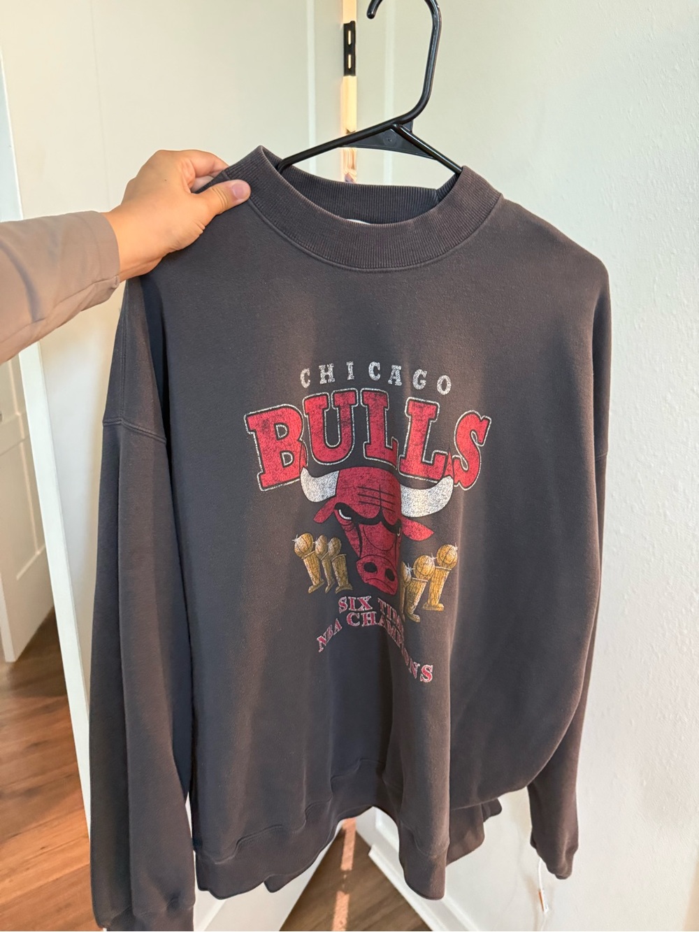 Chicago Bulls Graphic Crewneck Sweatshirt - Black